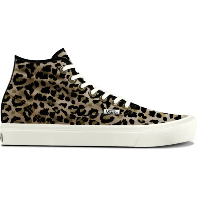 Vans Authentic sneakers met panterprint - zwart/camel
