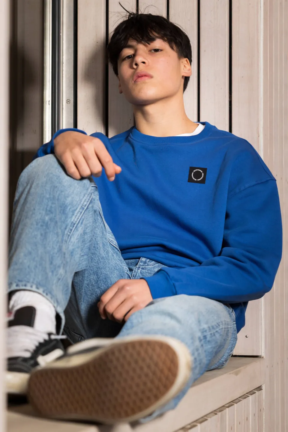 Rellix oversized sweater - blauw Hardblauw