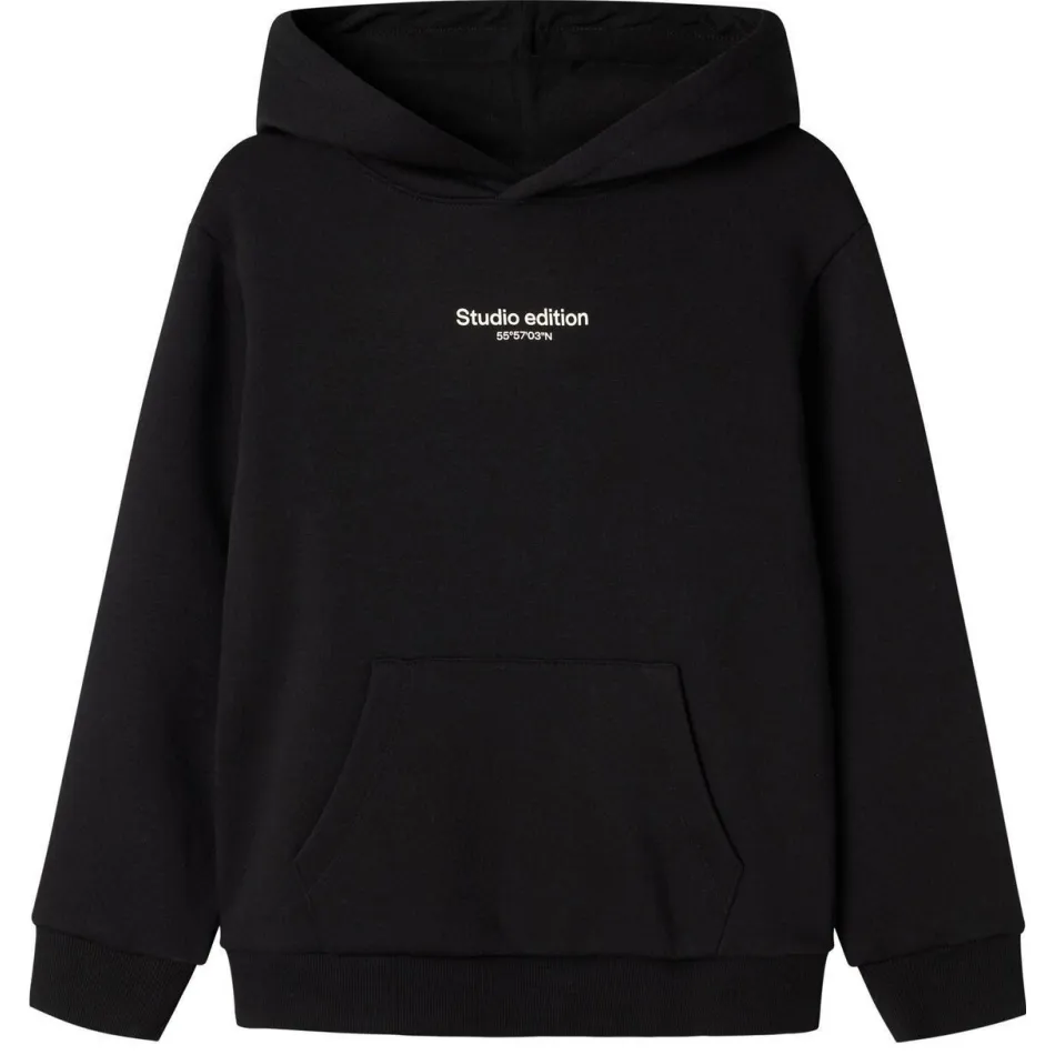 NAME IT KIDS hoodie met tekst zwart, foto 2