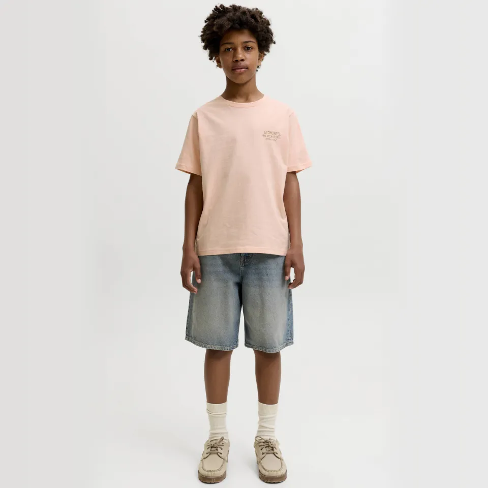 Jack & Jones Junior T-shirt oranje met backprint, foto 3