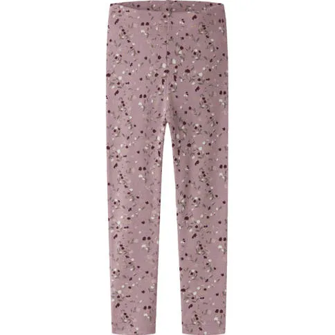 NAME IT MINI slim fit legging lila gebloemd