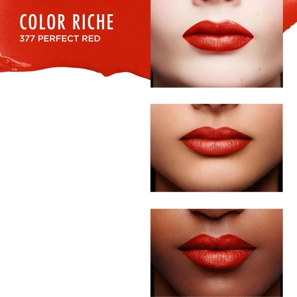L'oréal Paris Color Riche Satin 377 Perfect Red lippenstift rood, foto 5
