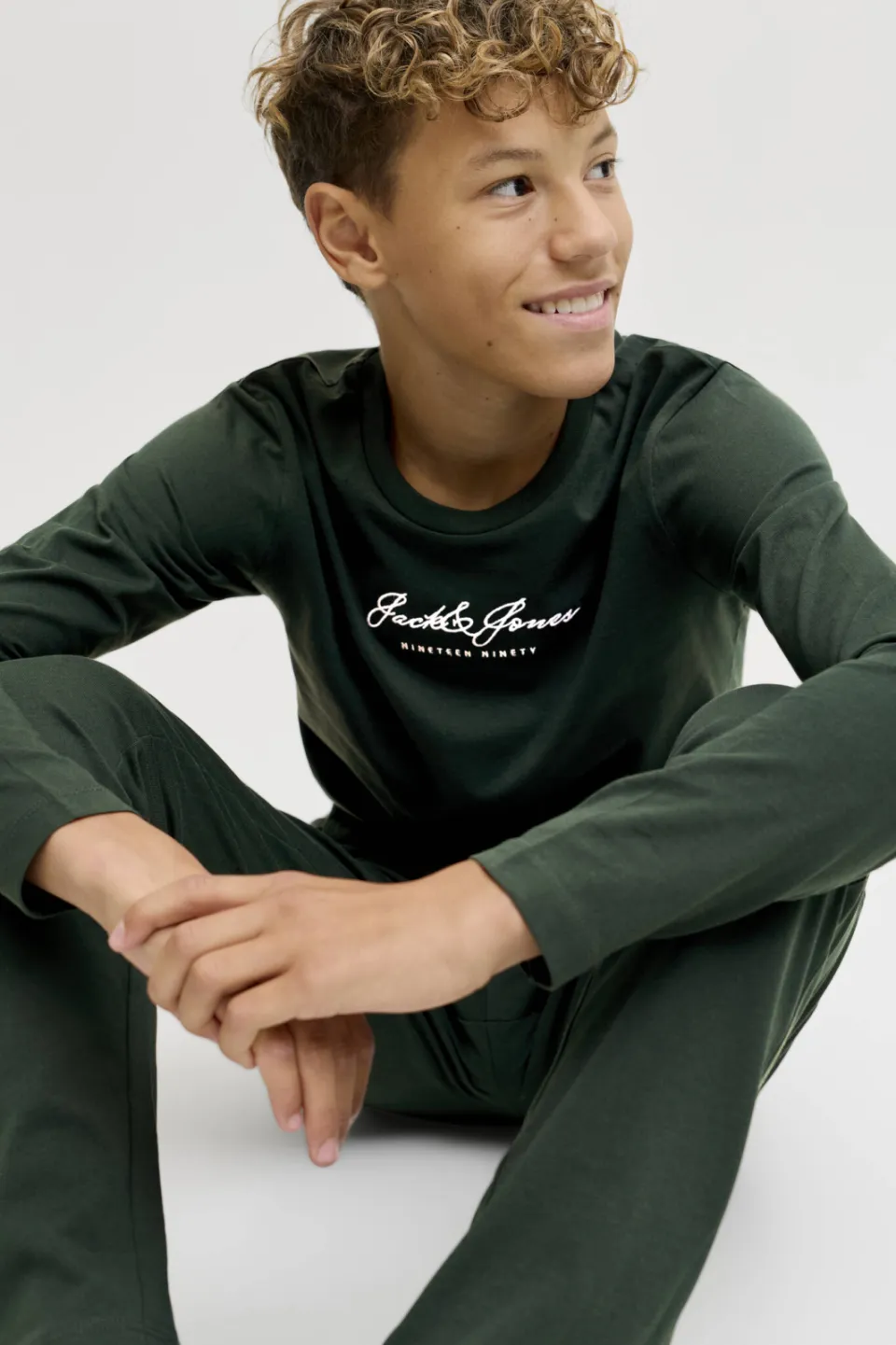 Jack & Jones JUNIOR loungeset donkergroen, foto 6