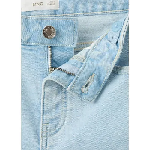 Mango jeansshort lichtblauw denim, foto 4