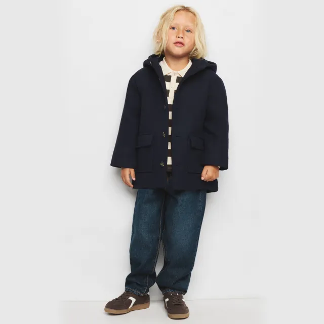 Mango Kids manteljas marineblauw