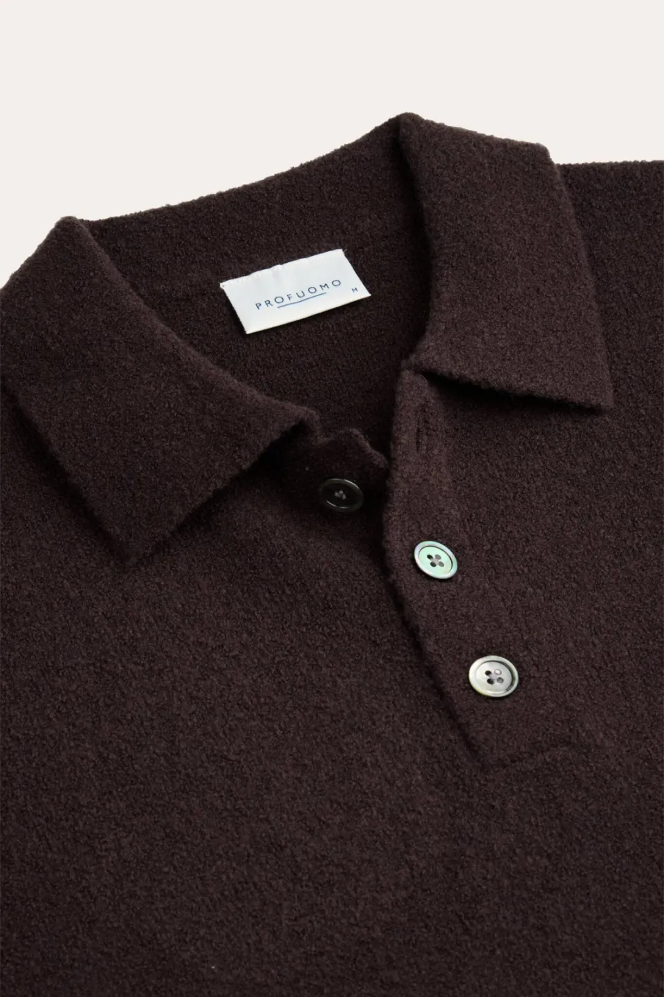 Profuomo regular fit gebreide trui met wol - aubergine, foto 4
