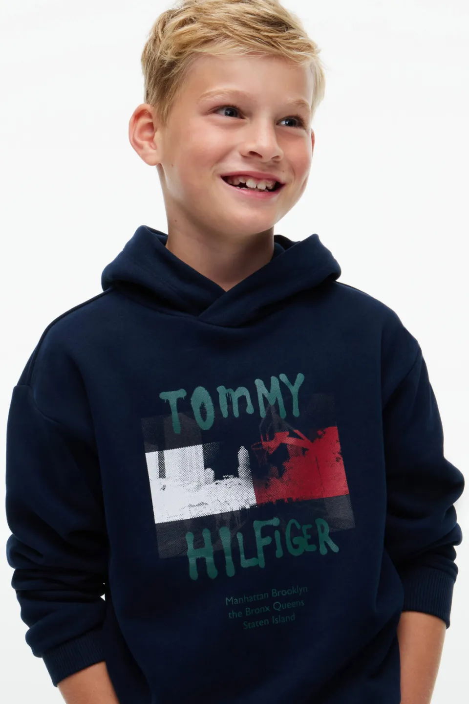 Tommy Hilfiger hoodie met logo - donkerblauw, foto 5
