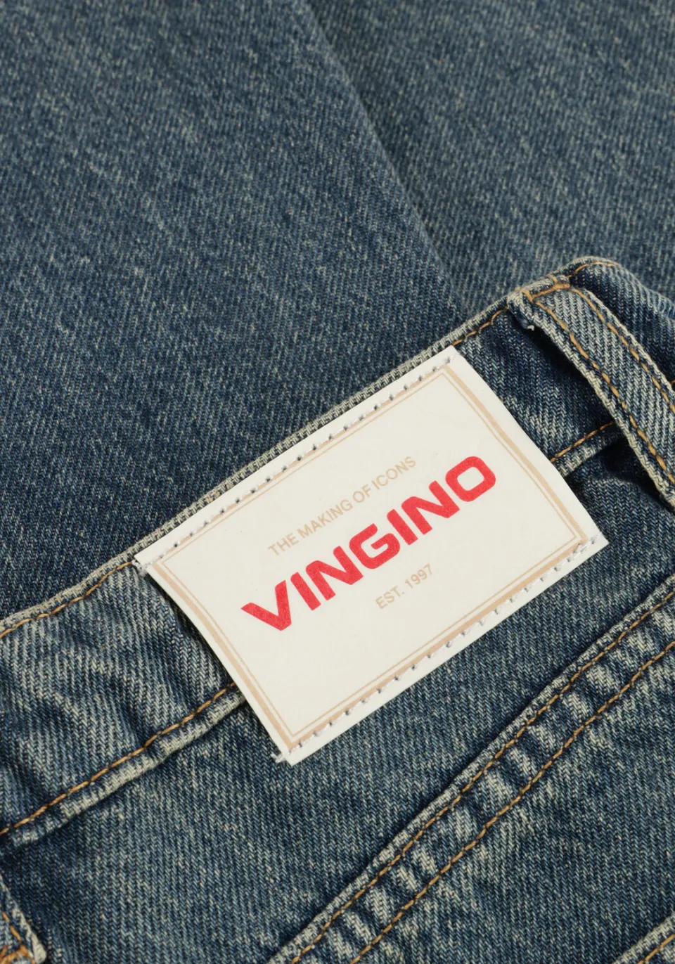 Vingino high waist wide leg jeans medium blue denim, foto 4