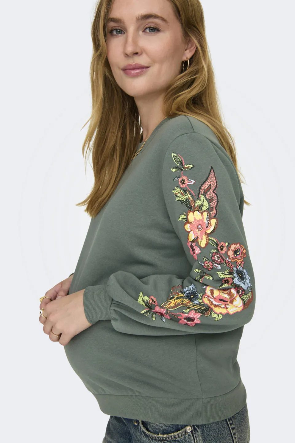 Only MATERNITY zwangerschapssweater OLMCONNY groen, foto 4