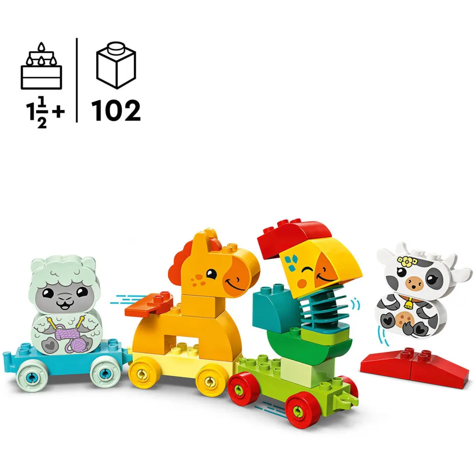Lego DUPLO Mijn eerste dierentrein Educatief Peuterspeelgoed op Wielen 10412