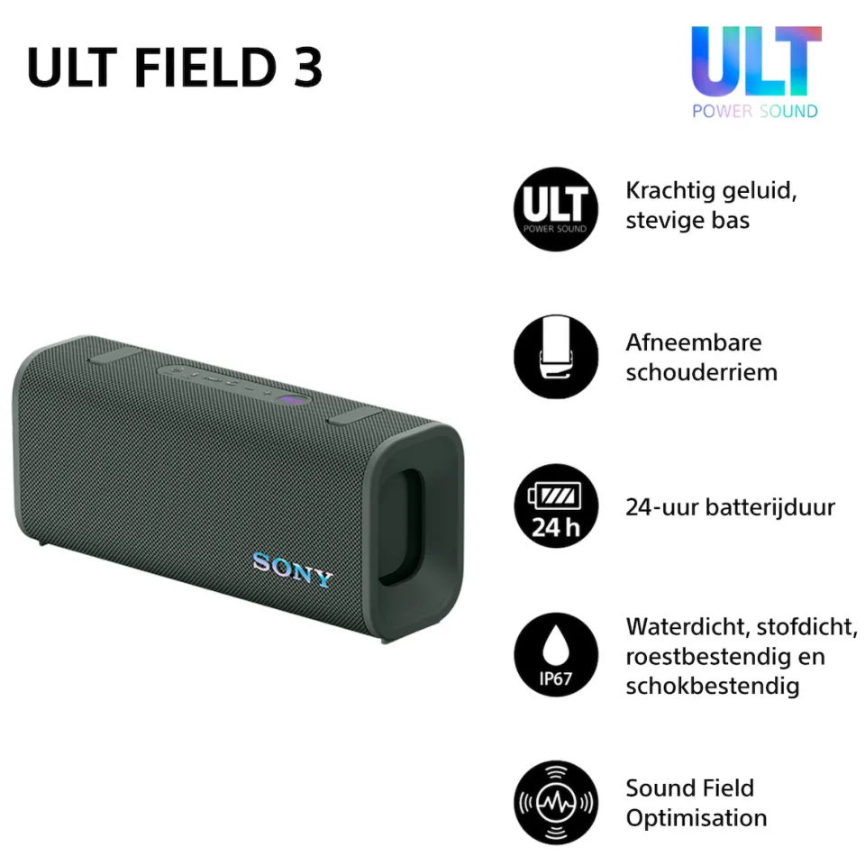Sony ULT Field 3 Bluetooth speaker groen, foto 2