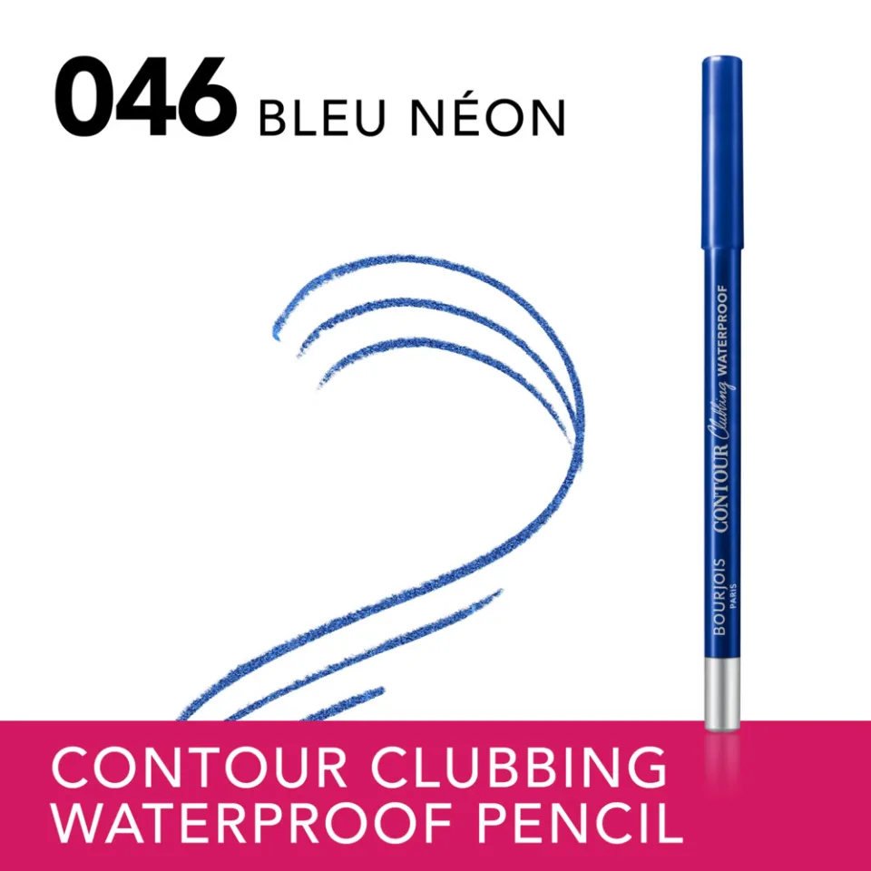 Bourjois Contour Clubbing waterproof oogpotlood 046 Bleu Néon blauw, foto 3