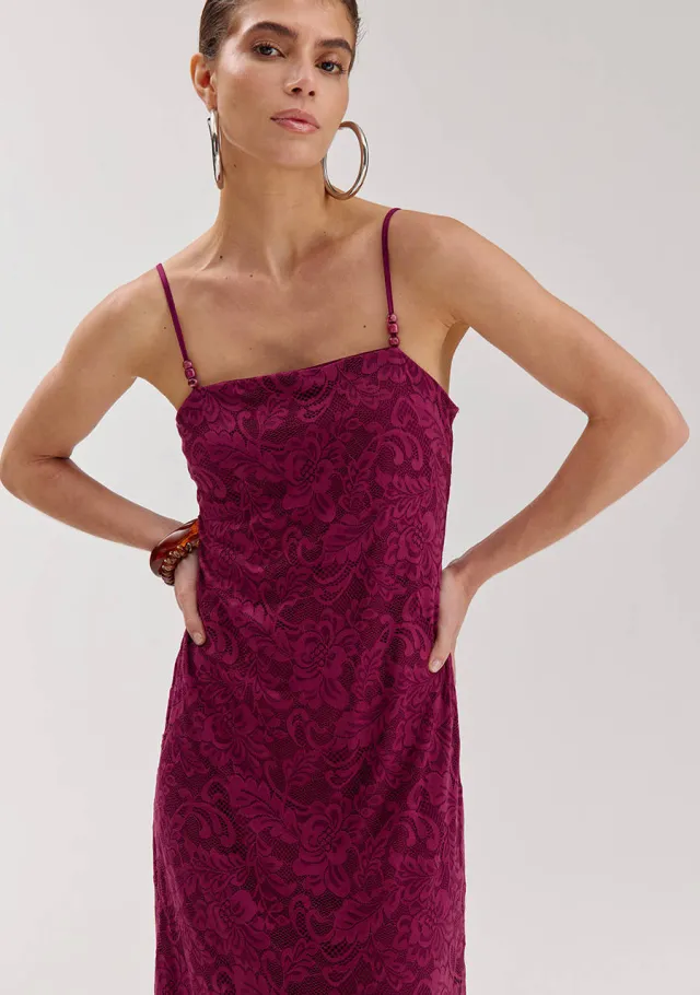 Harper & Yve Vivien-dr maxi jurk donkerpaars donkerpaars/aubergine, foto 4