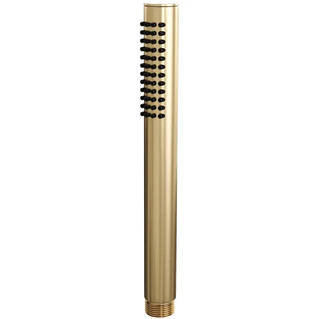 Brauer Badkraan Vrijstaand Brauer Gold Carving met Staaf Handdouche Geborsteld Goud