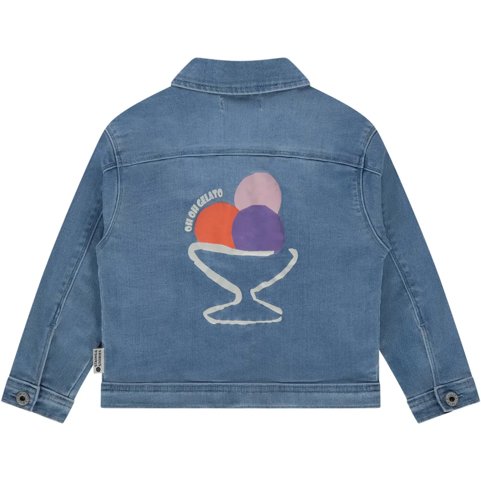 Stains&Stories spijkerjas medium blue denim, foto 3