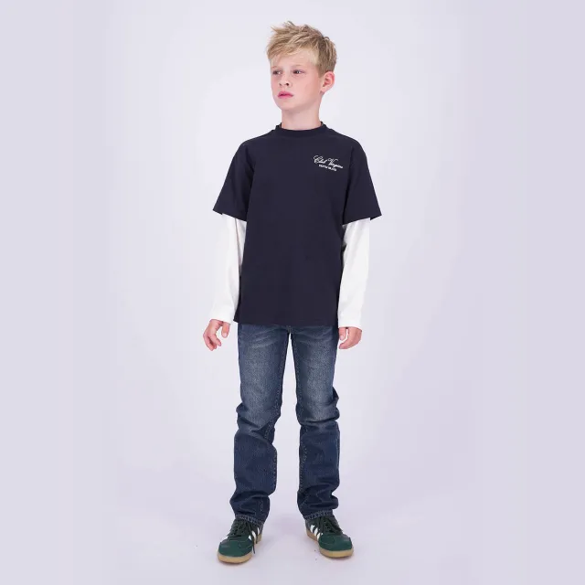 Vingino Bruno regular fit jeans - donkerblauw Tinted Mid Blue