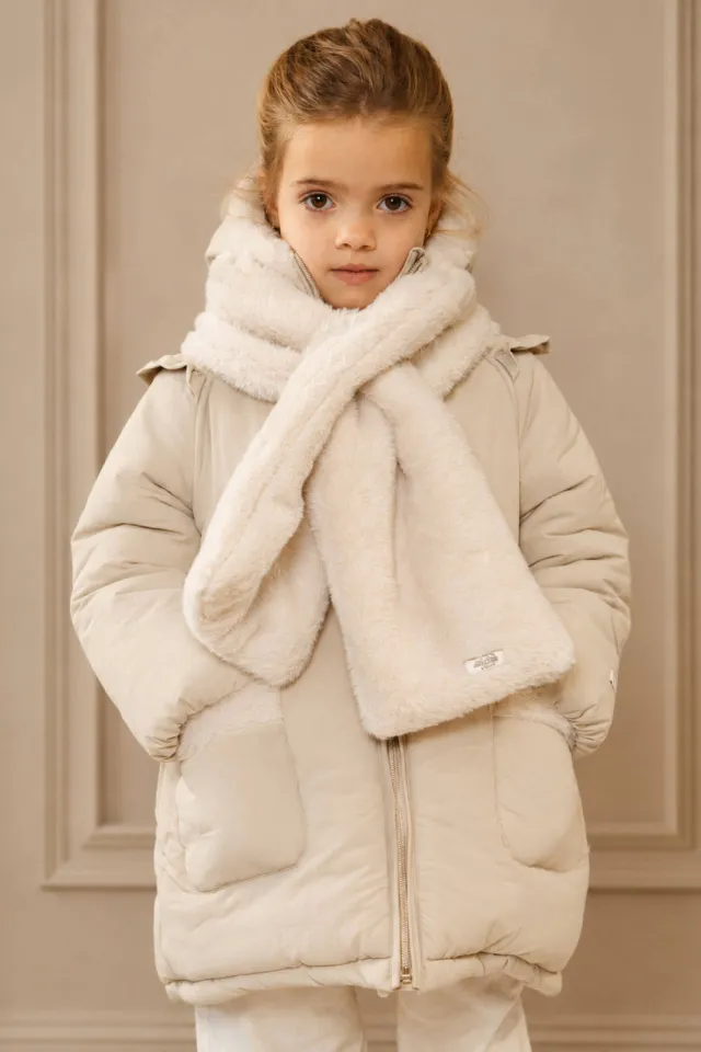 Le Chic Rianna imitatiebont sjaal ecru