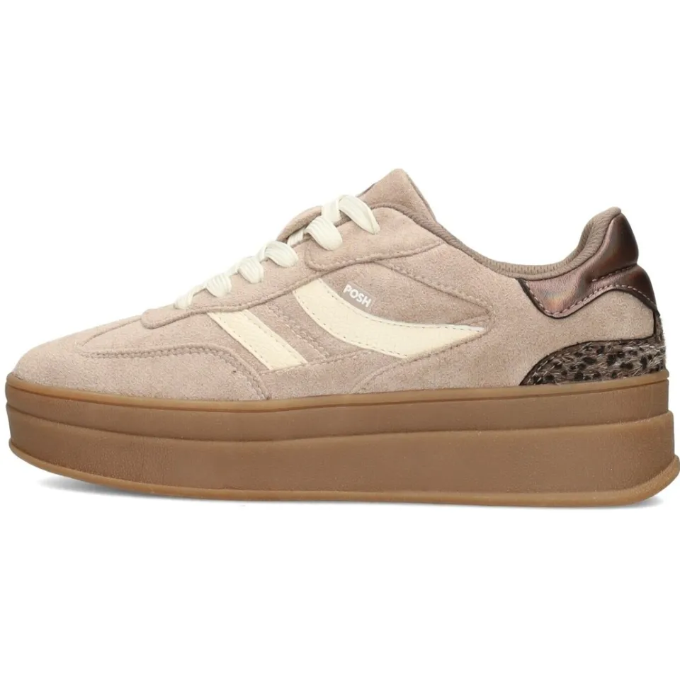 POSH by Poelman Millie leren sneakers - beige, foto 2