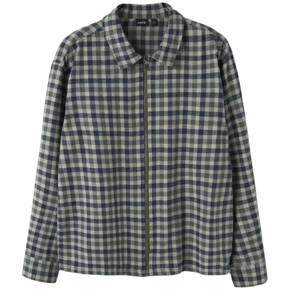 LMTD geruit overshirt - donkerblauw, foto 2