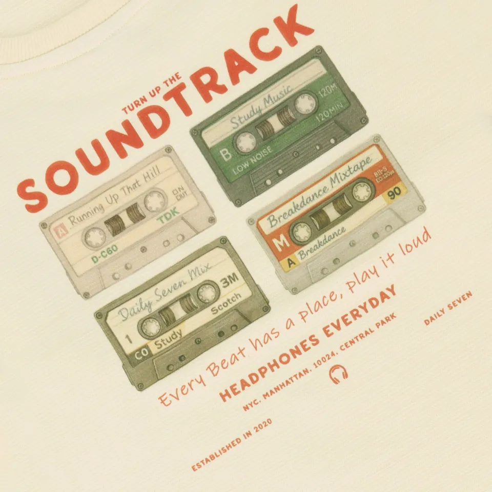 Daily7 rechtvallende longsleeve met backprint beige, foto 6