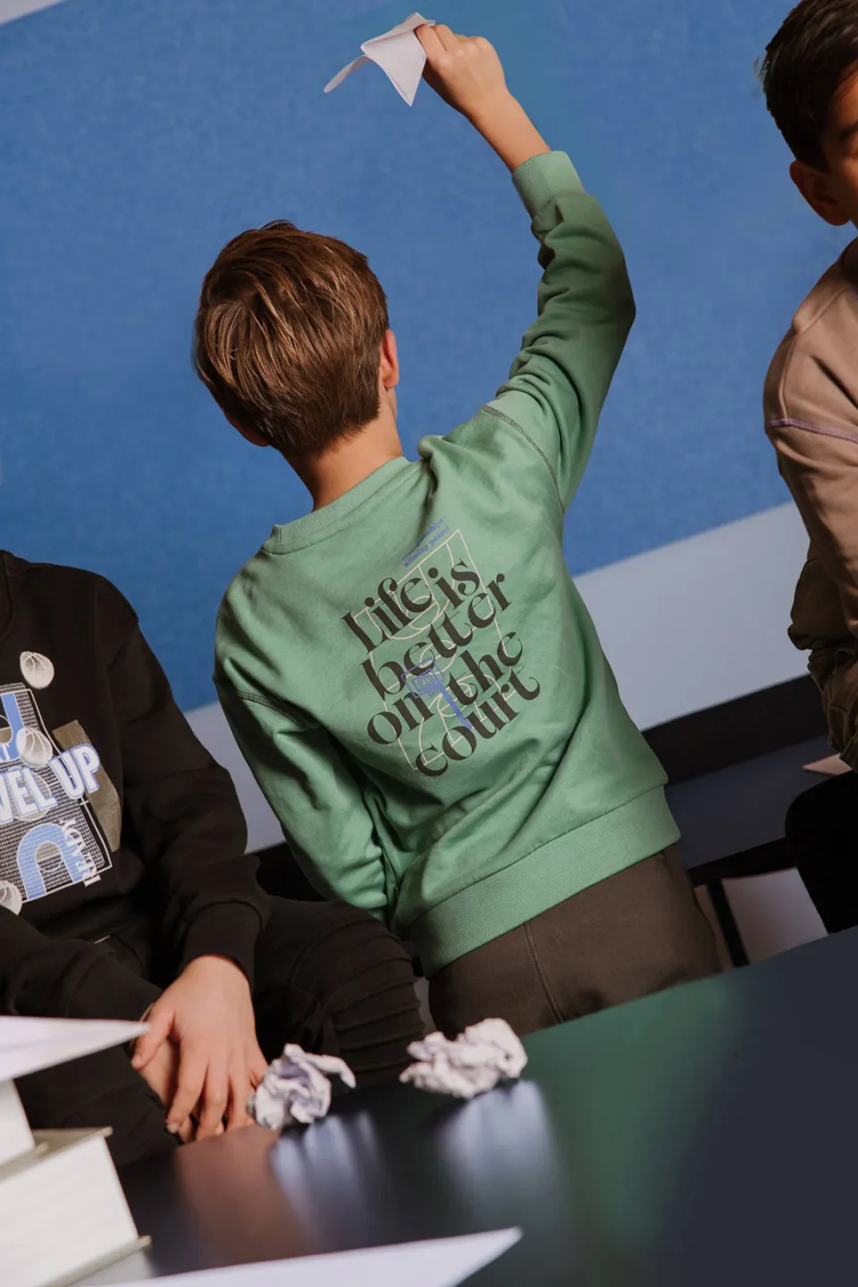 B.Nosy rechtvallende sweater met backprint - groen, foto 5