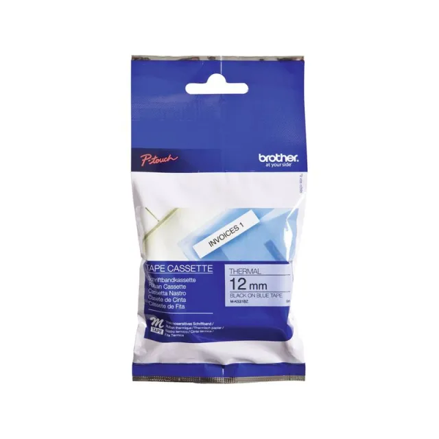 Brother M-K531 Tape Zwart op blauw (12 mm)