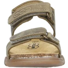 Develab leren sandalen kaki, foto 3