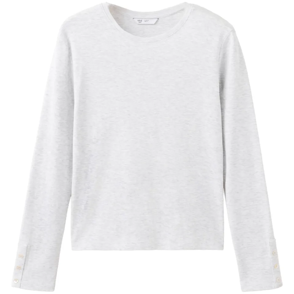 Mango Teen longsleeve pastelgrijs, foto 2