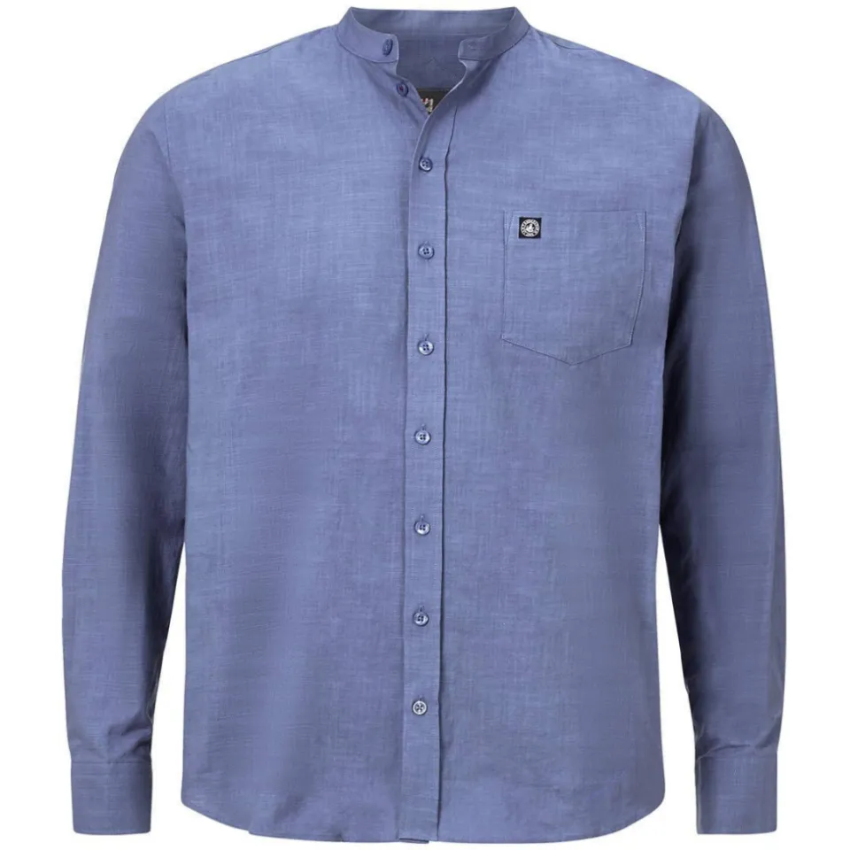 Jan Vanderstorm casual overhemd blauw, foto 3