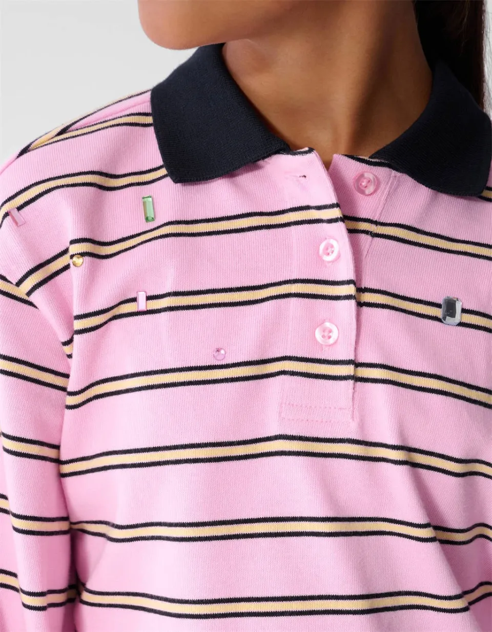 Shoeby gestreepte polo - roze, foto 8