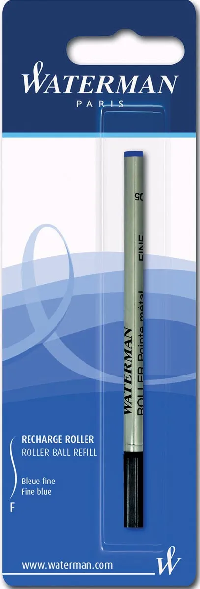 Waterman Rollerpenvulling waterman fijn blauw blister Stuk