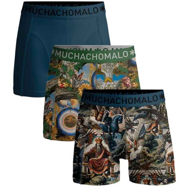 Muchachomalo Heren 3-pack Boxershorts Premodern veelkleurig, foto 2