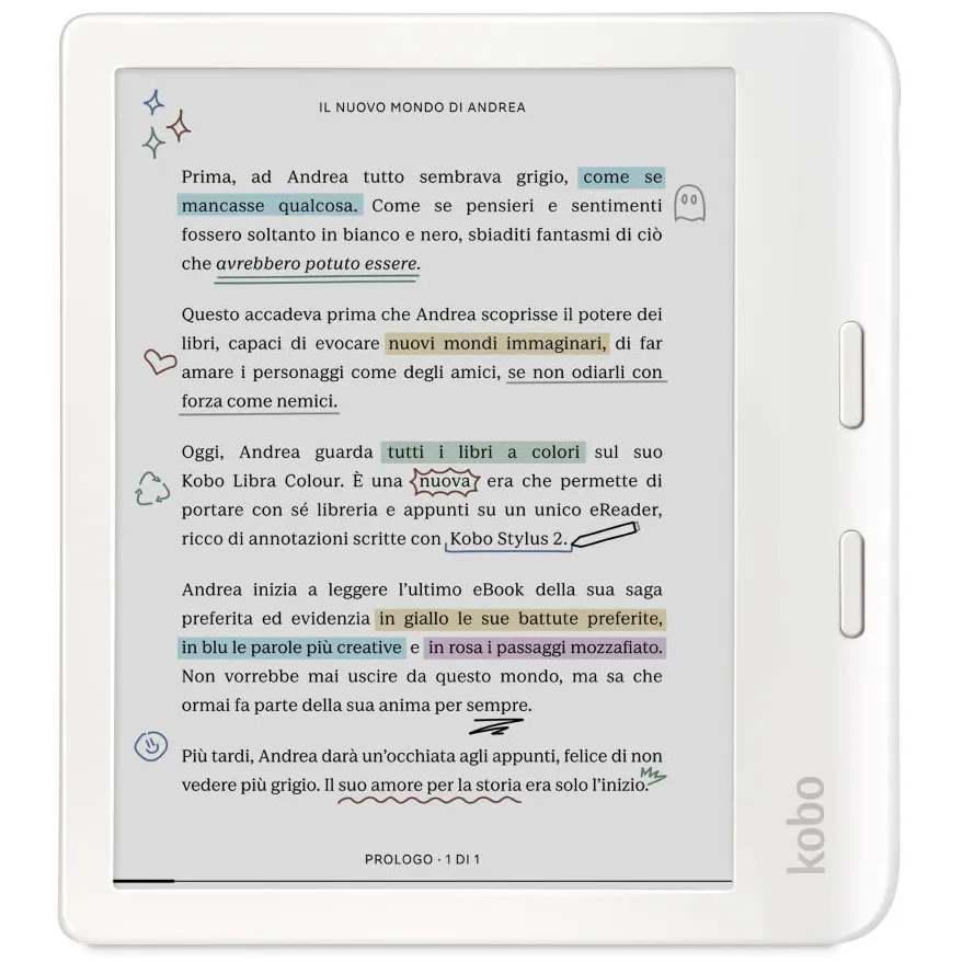 Kobo Libra Colour e-reader wit, foto 3