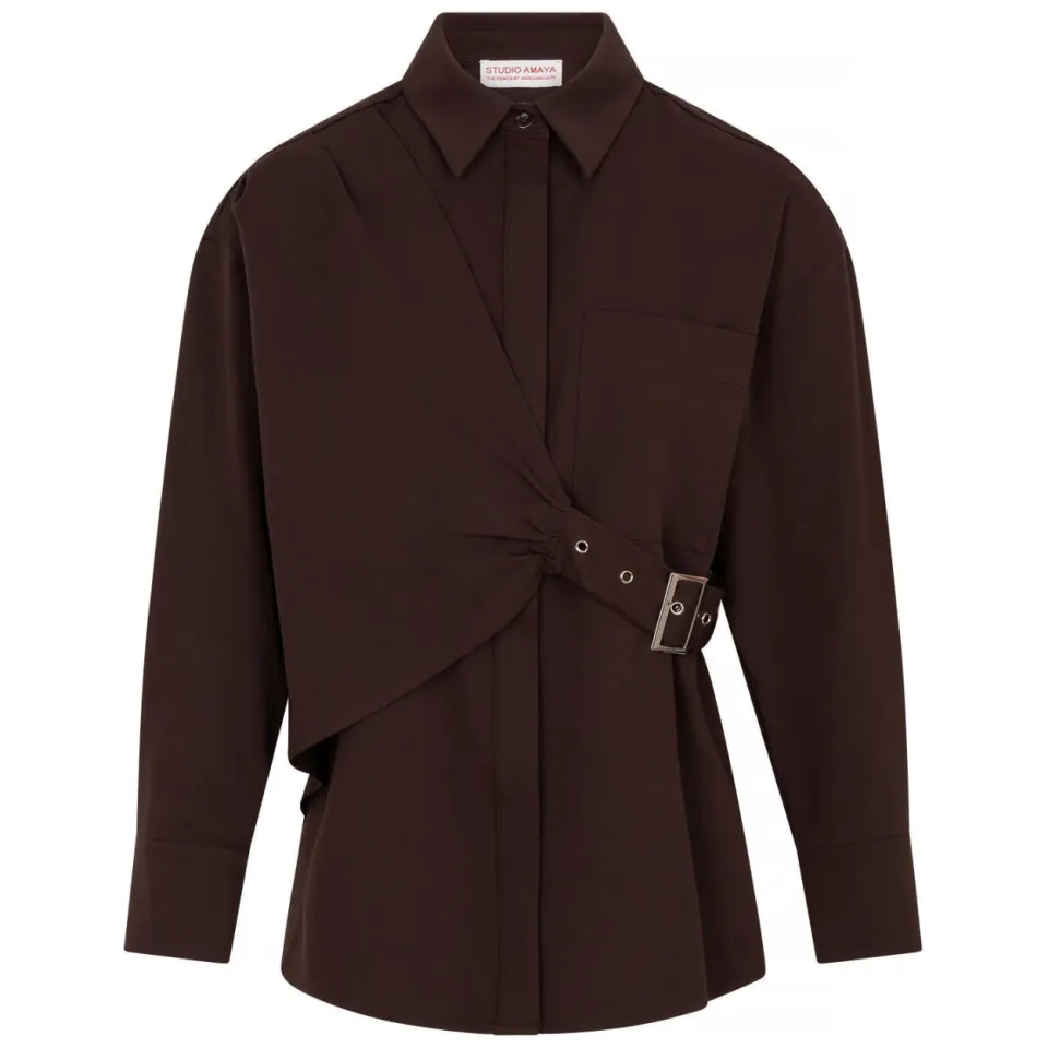 Studio AMAYA Roos blouse bruin, foto 2