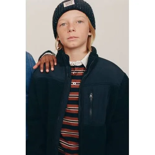 Mango Kids teddy winterbomberjack - marine, foto 4