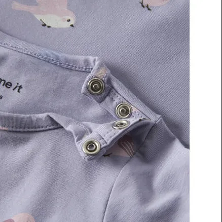 NAME IT BABY romper met print - lila Paars Meisjes Stretchkatoen Ronde hals, foto 3