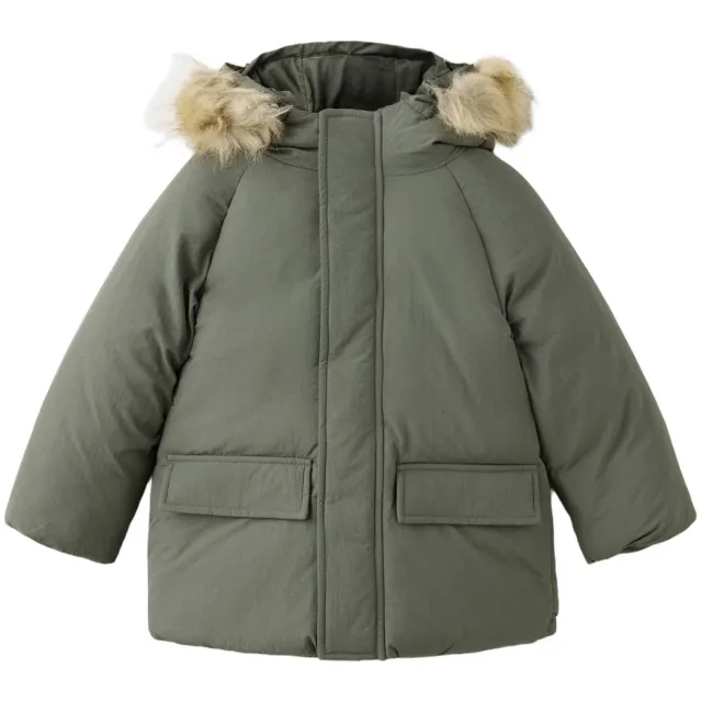 Mango winterjas groen
