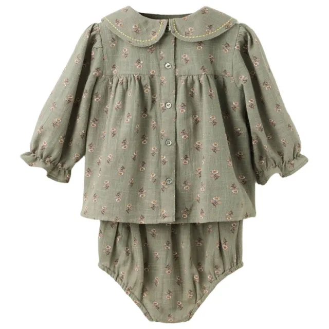 Mango Kids gebloemde blouse - groen, foto 2