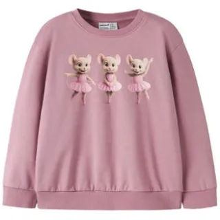 NAME IT MINI sweater met print - oudroze Printopdruk