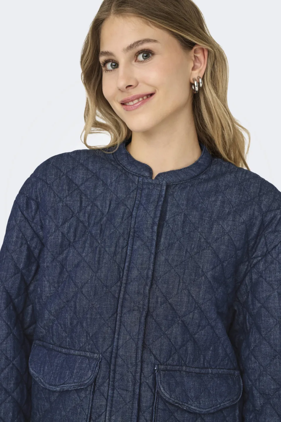 Only denim spijkerjas quilted dark blue denim, foto 7