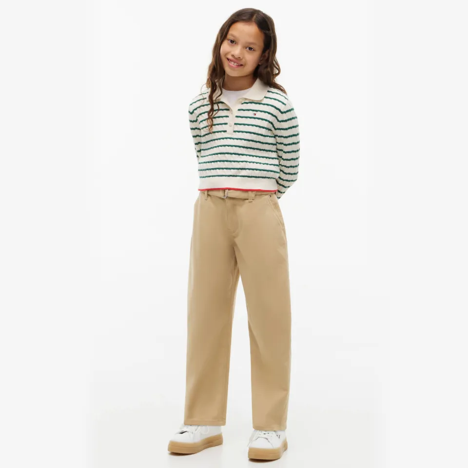 Tommy Hilfiger gebreide gestreepte trui - groen, foto 3