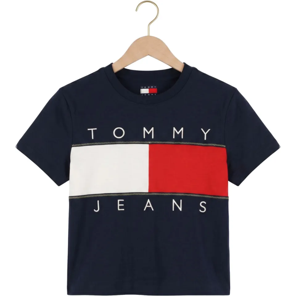 Tommy Jeans Dames Tops & T-shirts Tjw Reg Flag Ss Tee Ext - Donkerblauw, foto 2