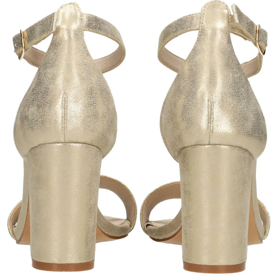 POSH by Poelman Laurie imitatieleren sandalettes met blokhak - goud, foto 2