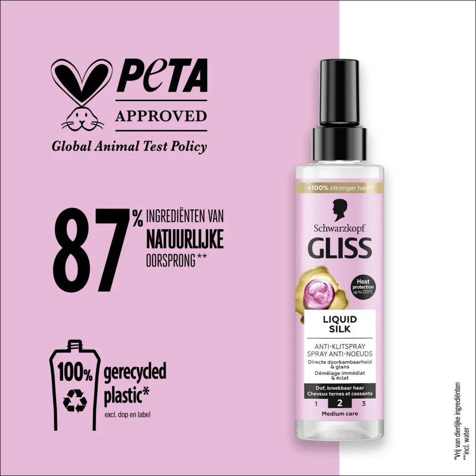 Gliss Liquid Silk anti-klit spray - voordeelverpakking 6x, foto 4
