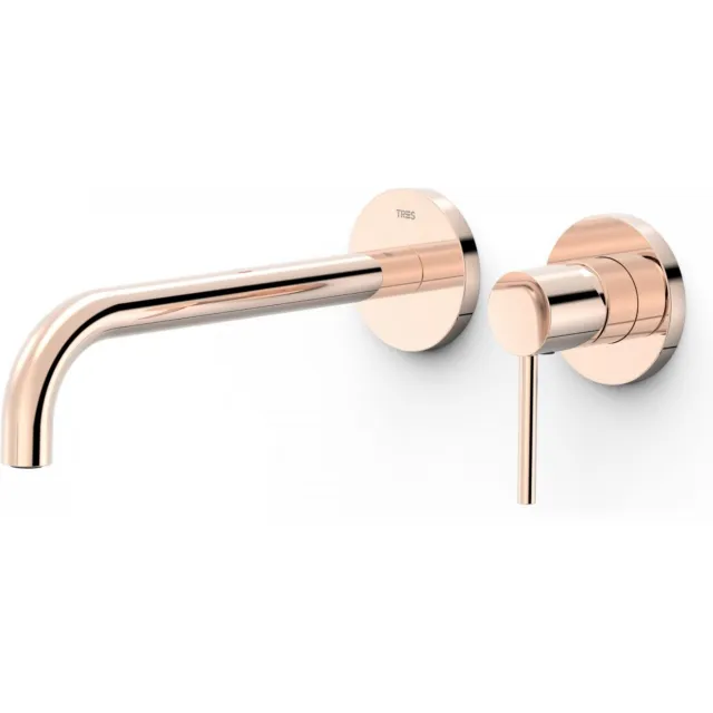 Tres Study Exclusive inbouw wastafelmengkraan rosé goud 24 cm Rose Goud