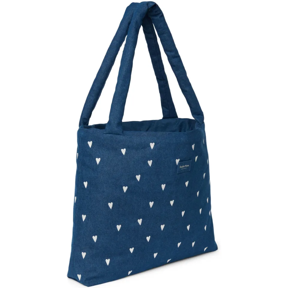 Studio Noos denim luiertas Hearts Mom Bag donkerblauw, foto 3