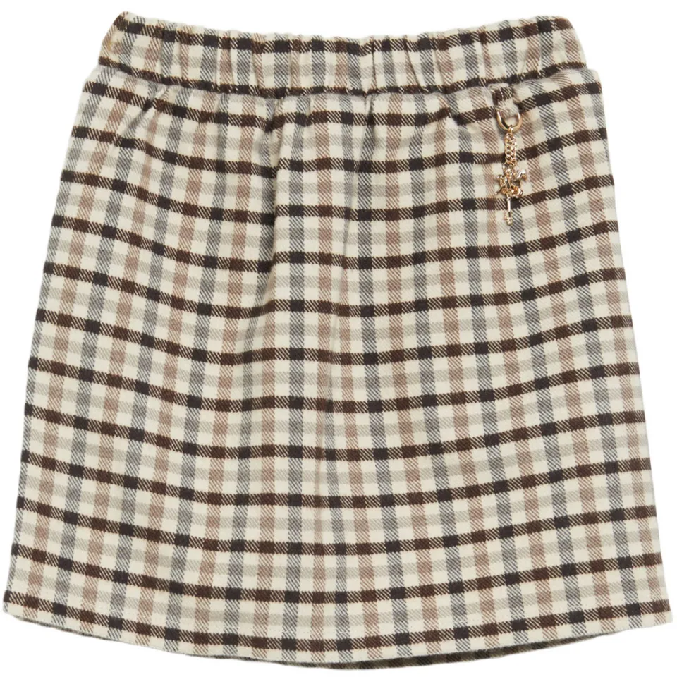 S.Oliver geruite korte rok bruin/beige, foto 2