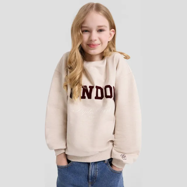 S.Oliver sweater met tekst - beige