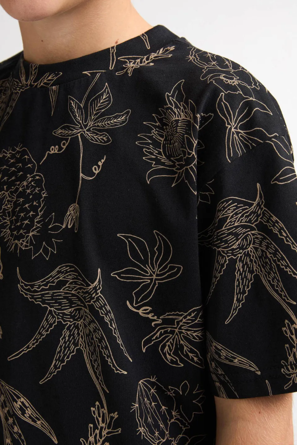 Petrol Industries T-shirt zwart all-over print, foto 6