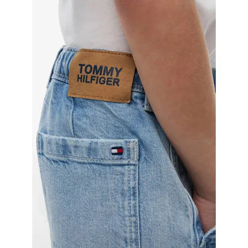 Tommy Hilfiger Sailor baggy jeansshort lichtblauw denim light 01, foto 7